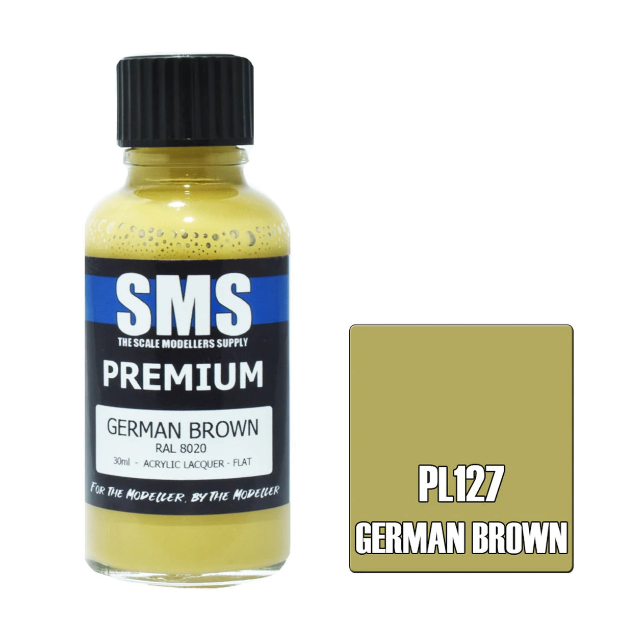 SMS #PL127 Premium German  Brown Acrylic Lacquer 30mL