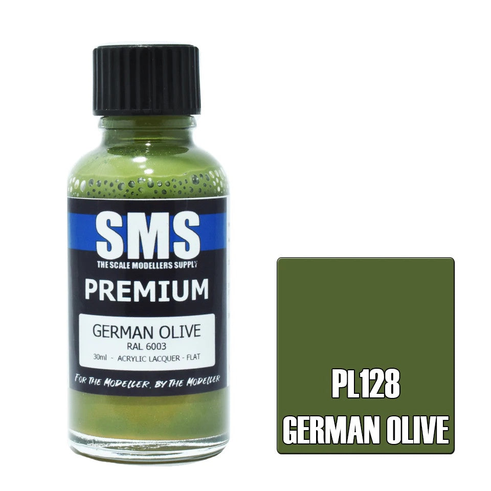 SMS #PL128 Premium German  Olive Acrylic Lacquer 30mL
