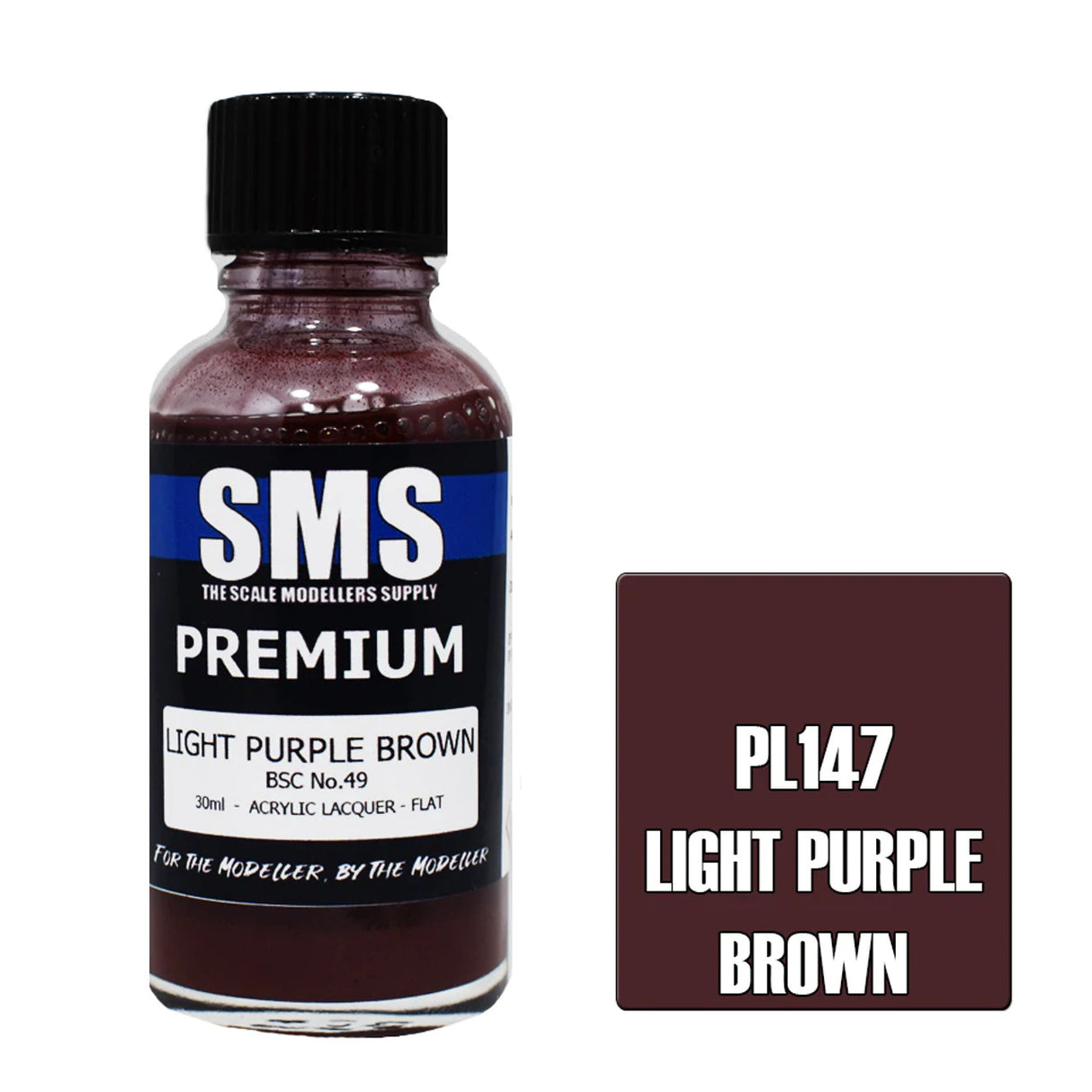 SMS #PL147 Premium Light Purple Brown Acrylic Lacquer 30mL