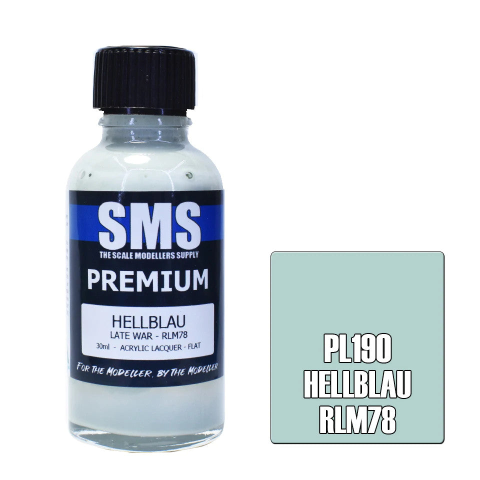 SMS #PL190 Premium HELLBLAU RLM78 LATE WAR 30ml