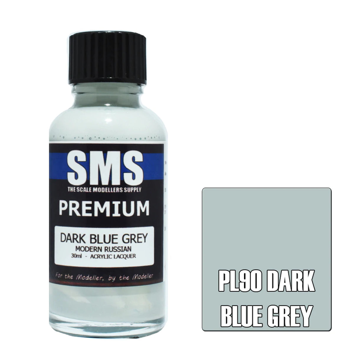 SMS #PL90 Premium Dark Blue Grey Acrylic Lacquer 30ml