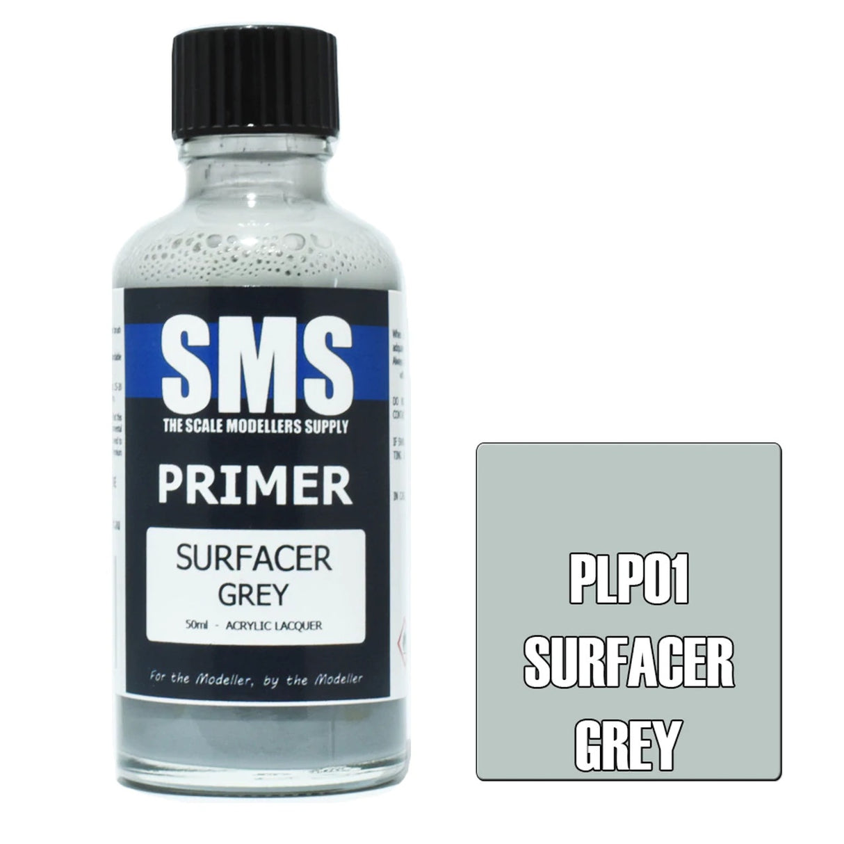 SMS #PLP01 Primer Surfacer Grey Acrylic Lacquer-50ml