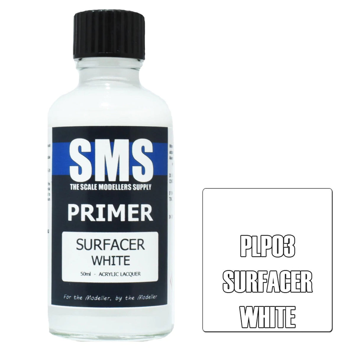 SMS #PLP03 Primer Surfacer White Acrylic Lacquer-50ml