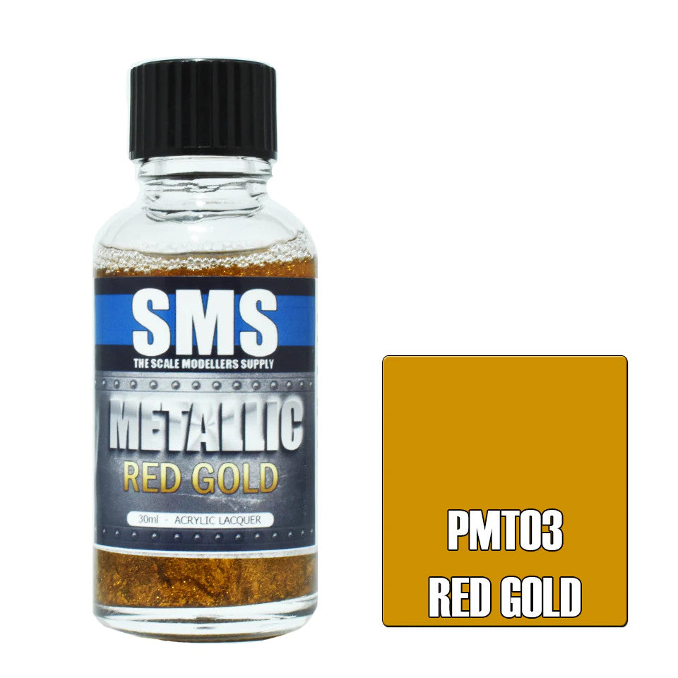 SMS #PMT03 Metallic Red Gold Acrylic Lacquer 30ml