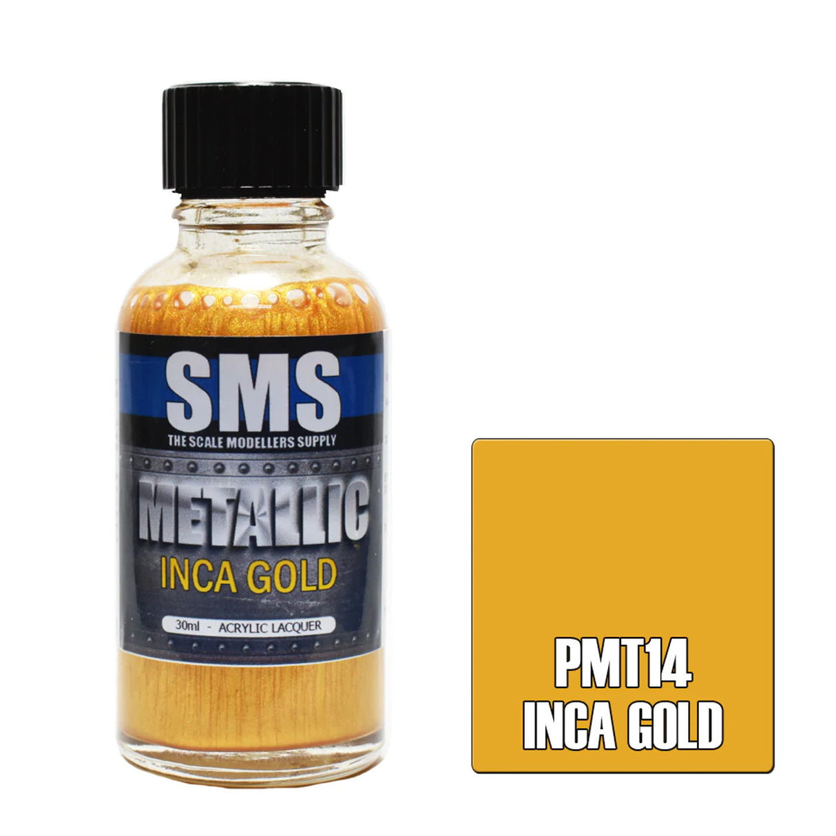 SMS #PMT14 Metallic Inca Gold Acrylic Lacquer 30ml