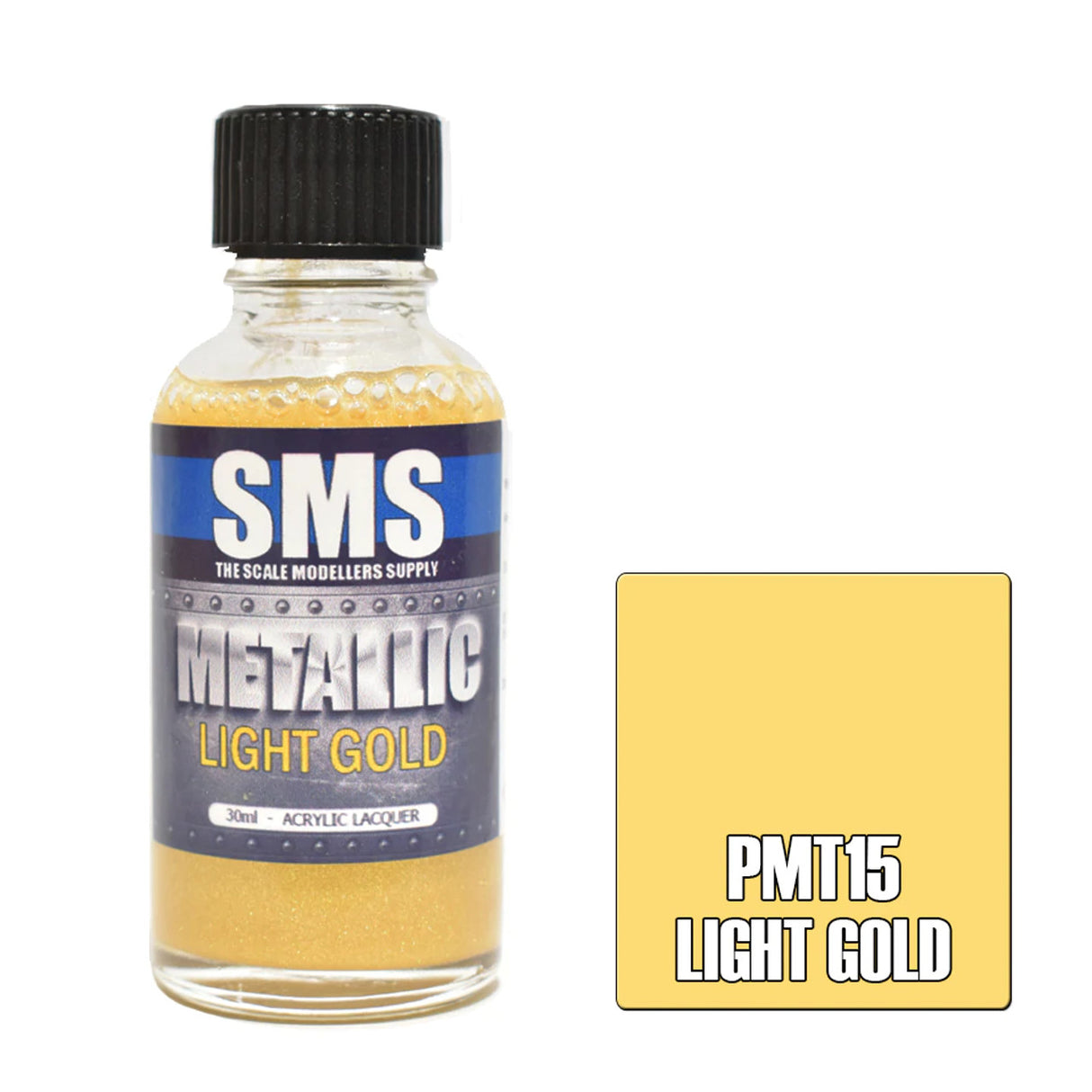 SMS #PMT15 Metallic Light  Gold Acrylic Lacquer 30ml