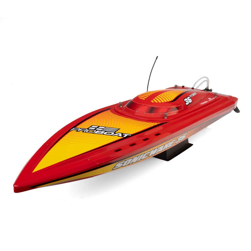 36" Pro Boat Sonicwake V3 Self Righting 96+ KPH Red/Yellow