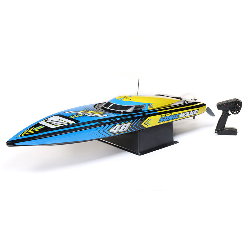 ProBoat Super Sonicwake 48in 8S Self-Righting Brushless Deep-V RTR plus 2x Gens Ace 8000mAh 4S 14.8v 200/100C Batteries.