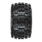 1/8 Badlands MX38 F/R 3.8" MT Tires Mounted 17mm Black Raid (2) by Proline