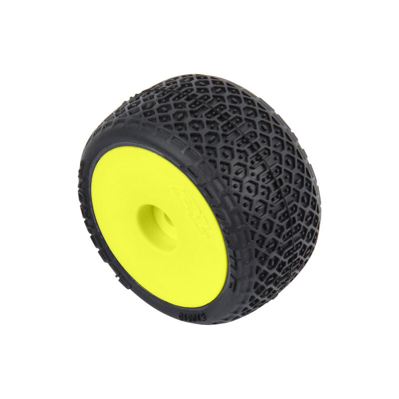 Proline Micro T Electron 2.0 F/R Tyres Mounted 7mm Yellow (4)