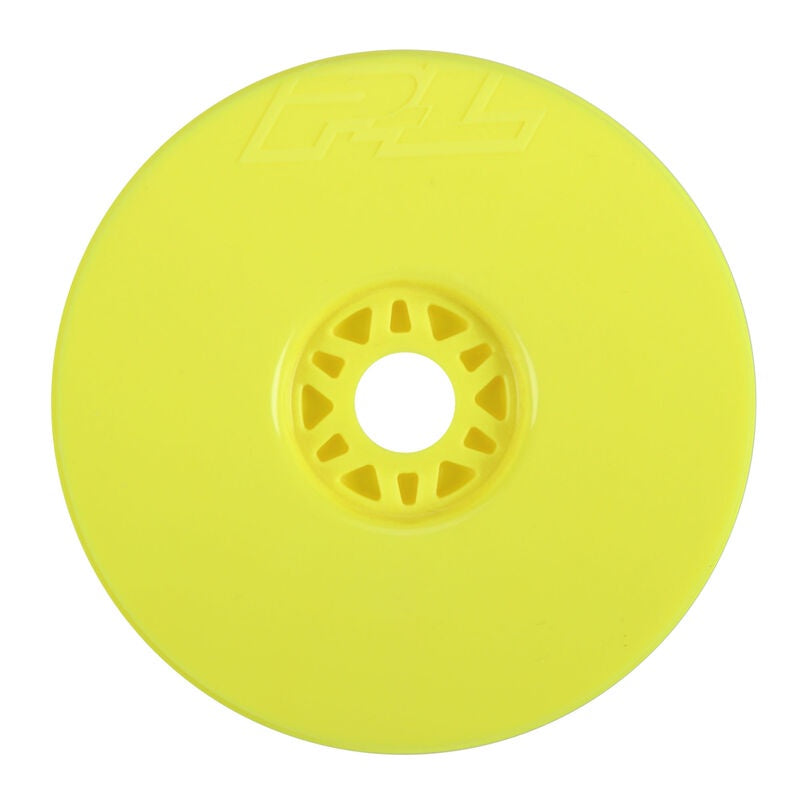 Proline 1/8 Velocity V2 Buggy Wheel, Fr & R, Yellow (4)