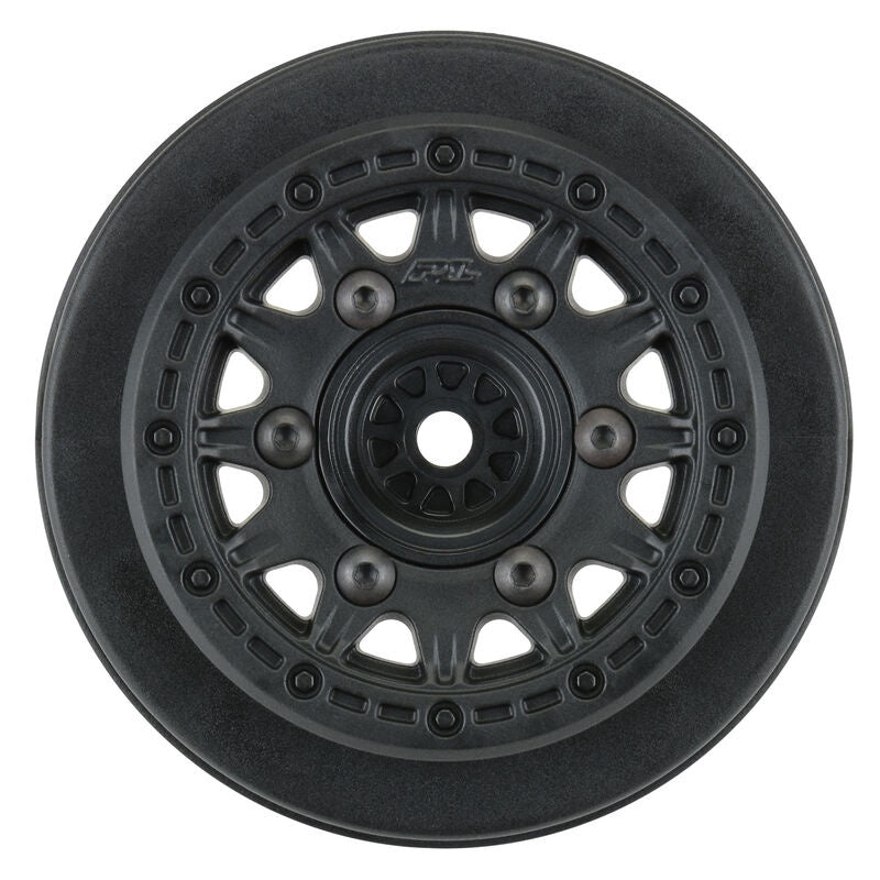 Proline 1/10 Raid 2.2"/3.0" Black 6x30 Whls SC F/R