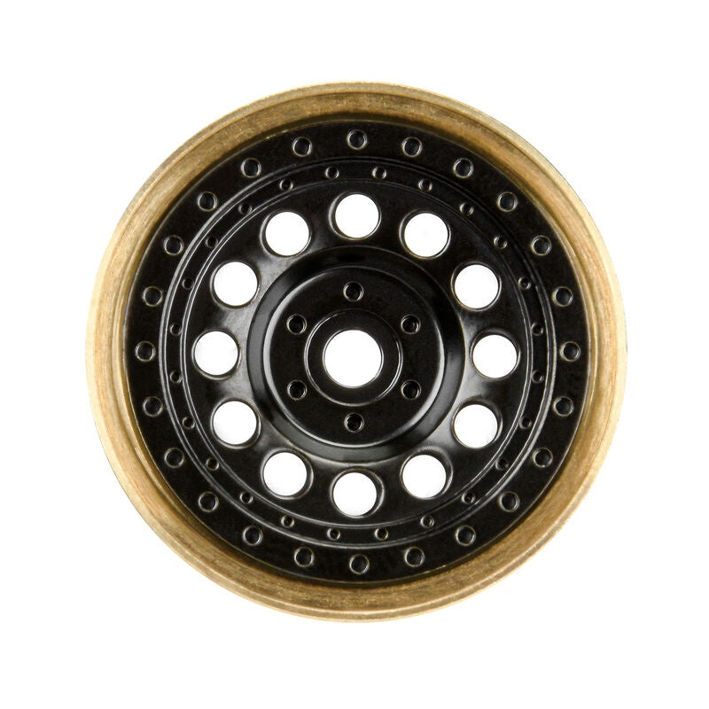 1/24 Rock Shooter Brass F/R 1.0" 7mm Hex Crawler Wheels (2) Black SCX24 by Proline