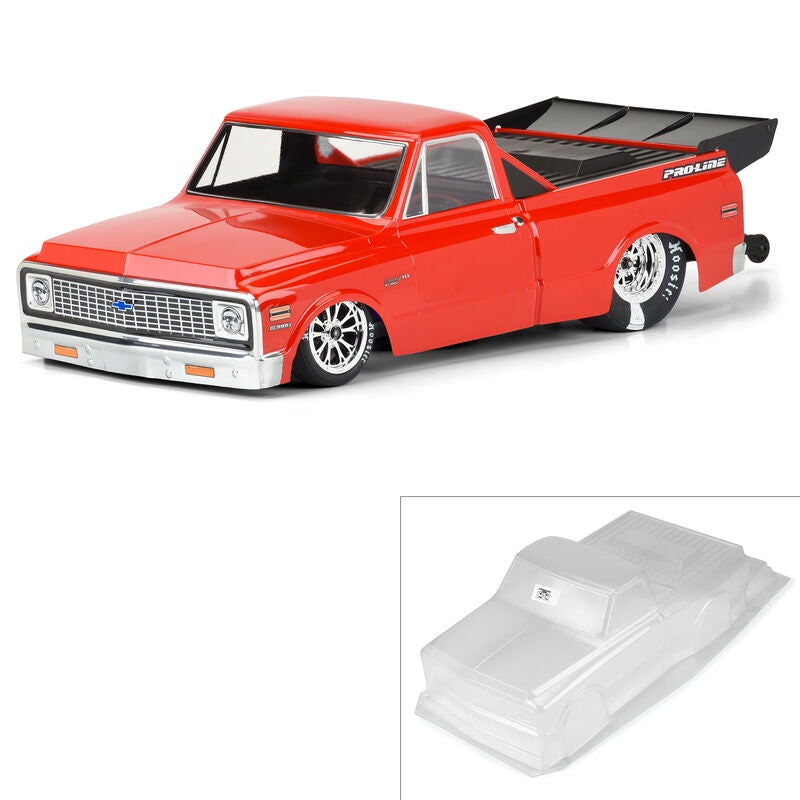 Proline 1/10 1972 Chevy C-10 Clear Body: Slash 2WD Drag Car