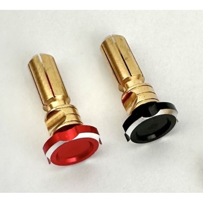 5mm Adjustable Heatsink Bullet Plug Black/Red Pair 2pcs (1 Pair)