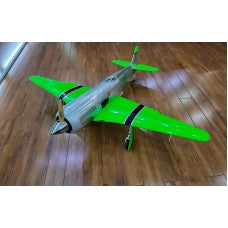 YAK 11 Reno Racer 71 Inch wingspan 35cc Perestroika Green/ Chrome included ER-120 90°Retracts, Aluminum spinner 4 Inch 0.2m3 by Seagull