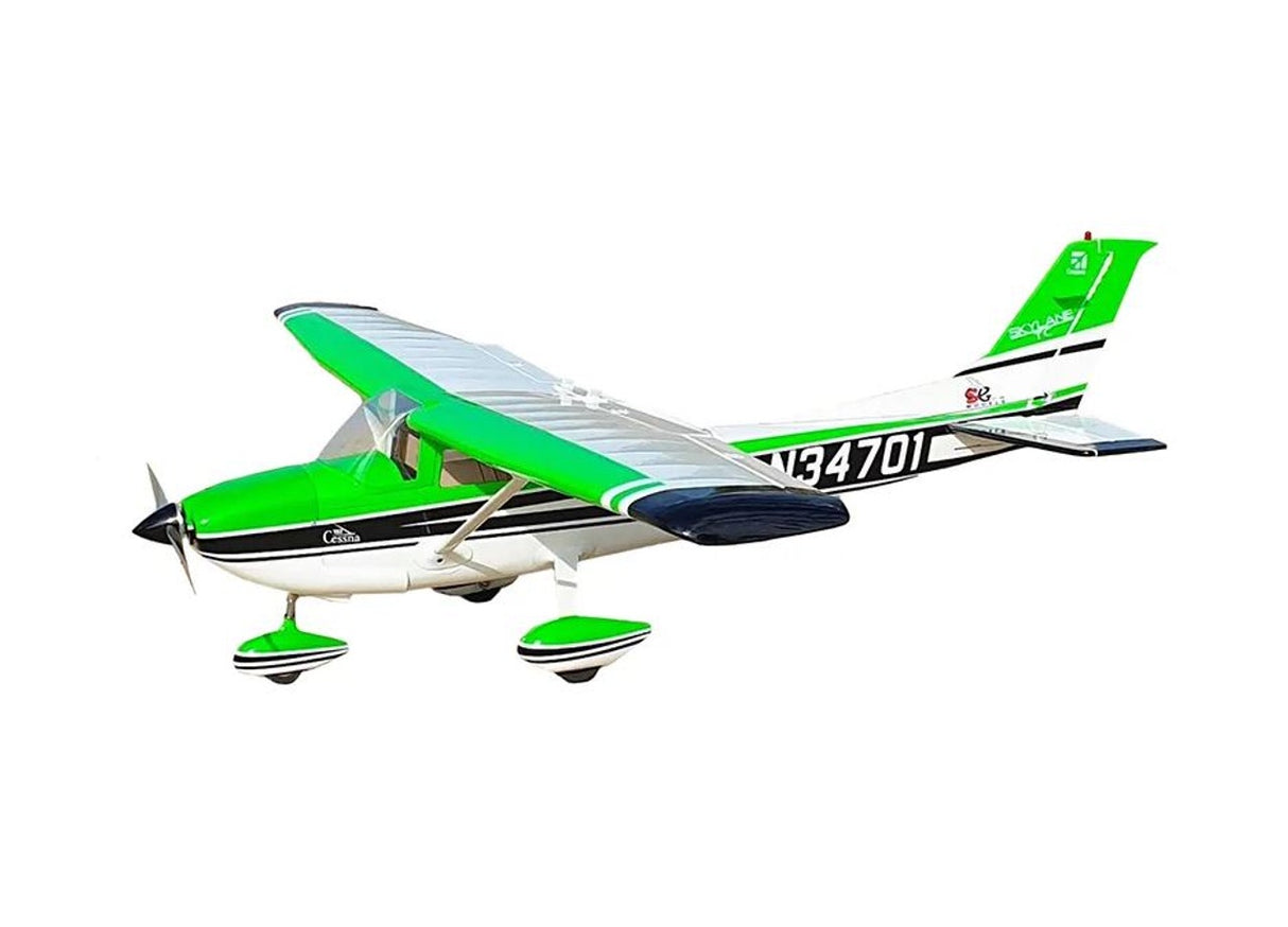 Plug-N-Play Cessna 182 Skylane 69" 70e Green, fitted with Dual Sky ESC, Brushless Motor and Servos PNP by Seagull