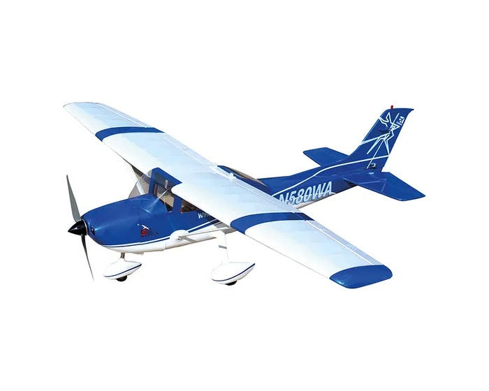Plug-N-Play Cessna 182 Skylane 69" 70e Blue Dual Sky ESC, Brushless Motor and Servos PNP by Seagull