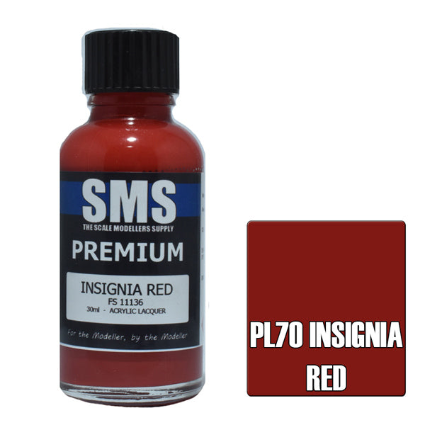 SMS #PL70 Premium Insignia Red Acrylic Lacquer 30ml