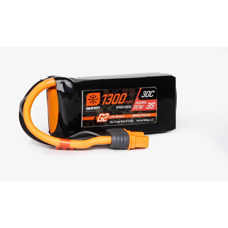 Spektrum 1300mAh 3S 11.1V Smart G2 LiPo 30C w/IC3