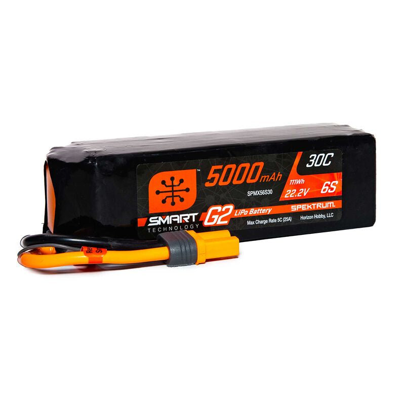 5000mAh 6S 22.2V Smart G2 LiPo Battery, 30C, IC5
