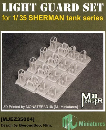 MJ 1:35 Sherman Tank Light Guard Set Resin Upgrade Set