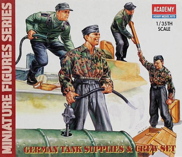 *Vintage* Academy 1:35 German Tank Supplies & Crew Set (LW)