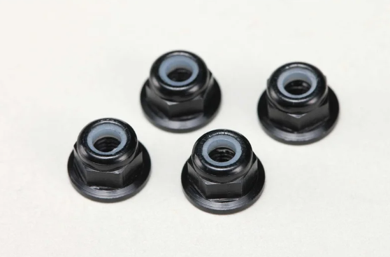 Yokomo ZC-N3AFBK Flanged Lock Nut 4 pcs