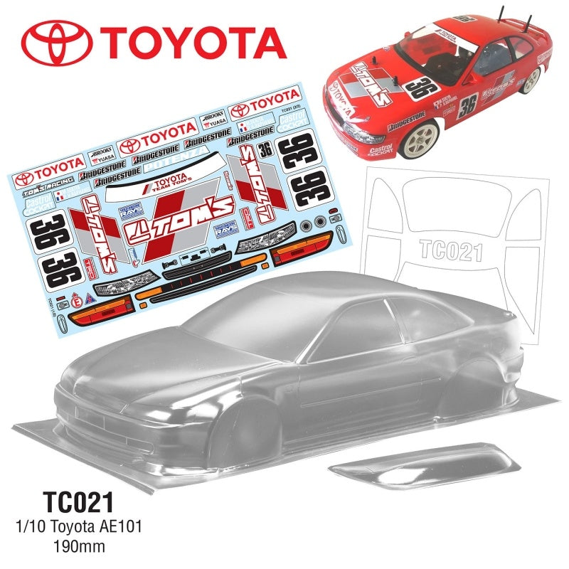 Team C 1/10 Toyota AE101 190mm Tom's Levin Decals