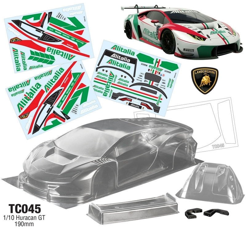 Team C 1/10 Lamborghini Huracan GT3 190mm Alitalia Decal Sheet