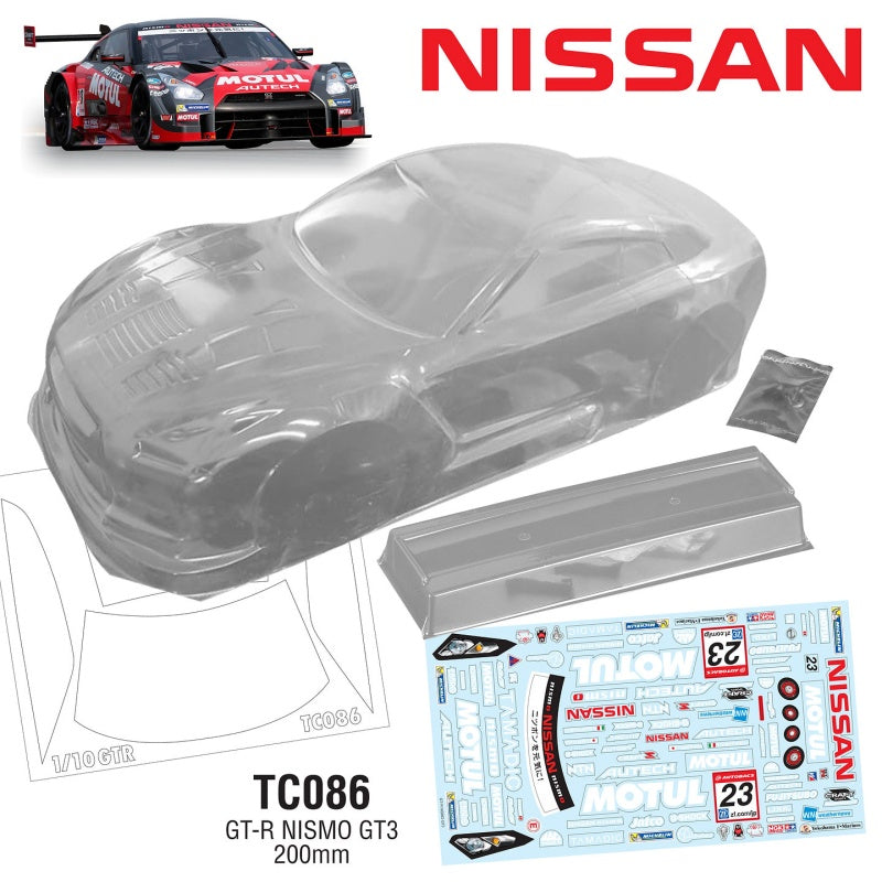 Team C 1/10 Nissan NISMO R35 GTR GT3, 200mm Motul Decal Sheet