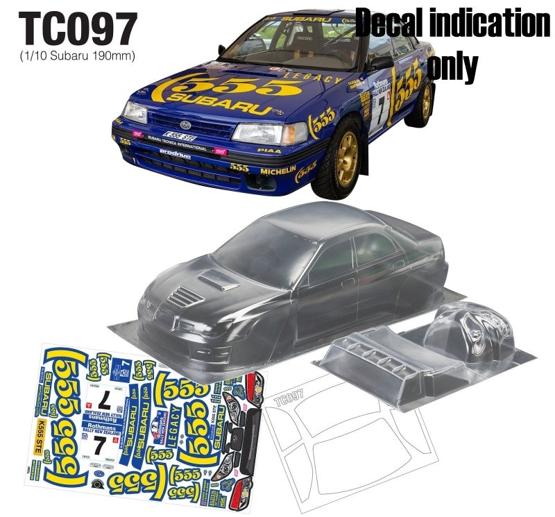 Team C 1/10 Subaru Impreza WRC 190mm w/555 NZ Rally Decal