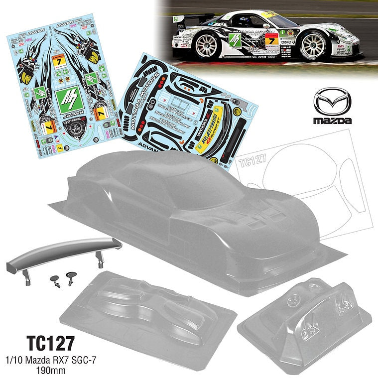 Team C 1/10 Mazda RX7 SGC-7 190mm M& Decals