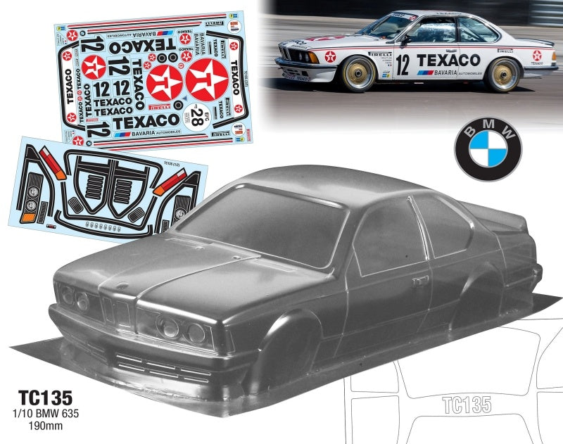 Team C 1/10 BMW 635 Body w/Texaco Decal