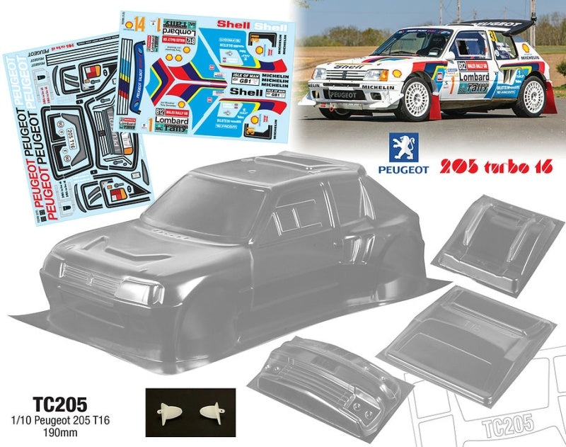 Team C 1/10 Peugeot 205 T16, 190mm