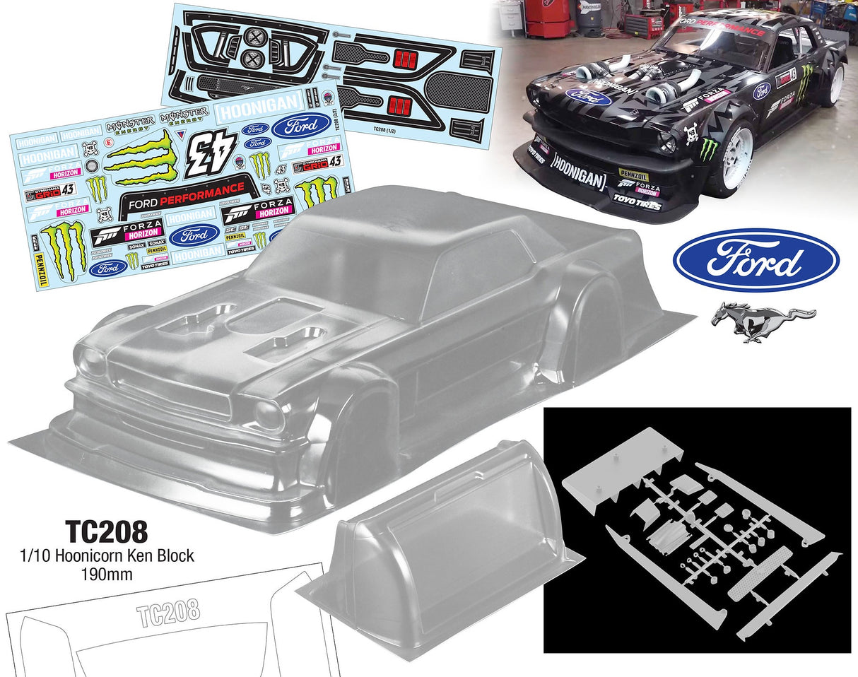 Team C 1/10 Hoonicorn Ken Block, 200mm Forza Decal Sheet