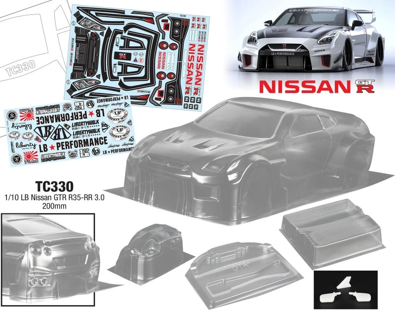 Team C 1/10 LB Nissan GTR R35-RR 3.0, 200mm