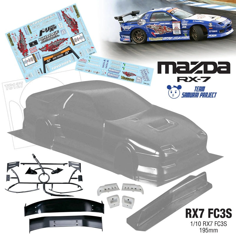 Team C 1/10 Mazda RX7 FC3S 195mm