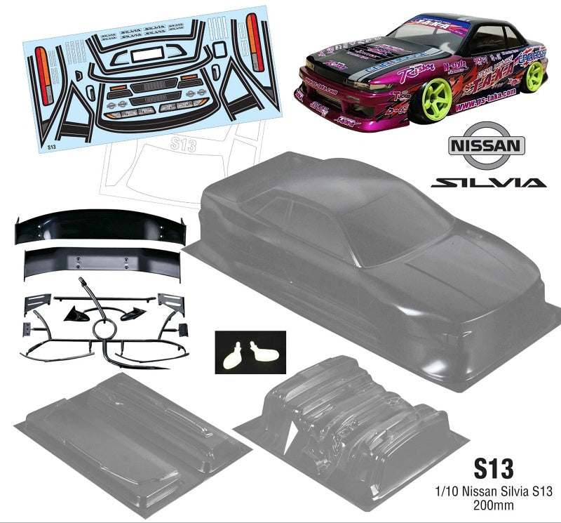 Team C 1/10 Nissan Silvia S13 200mm