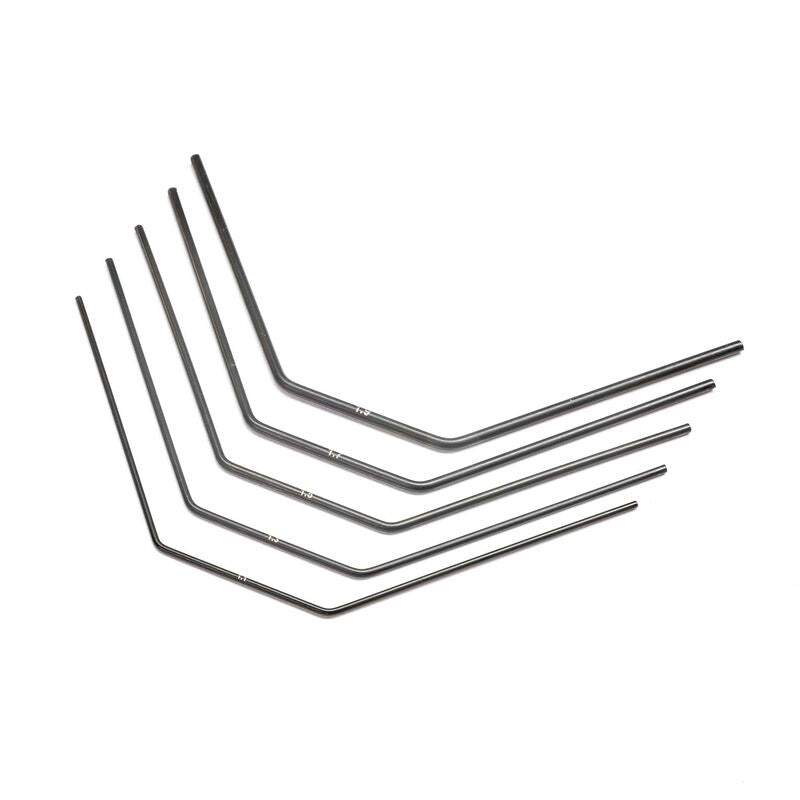 Rear Sway Bar Set, Evens: 22X/22X-T Includes 1.0, 1.2, 1.4, 1.6, 1.8, 2.0mm bars by TLR