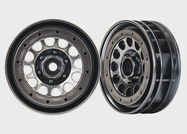 Traxxas Wheels Method 105 1.9 Black Chrome Beadlock (2)
