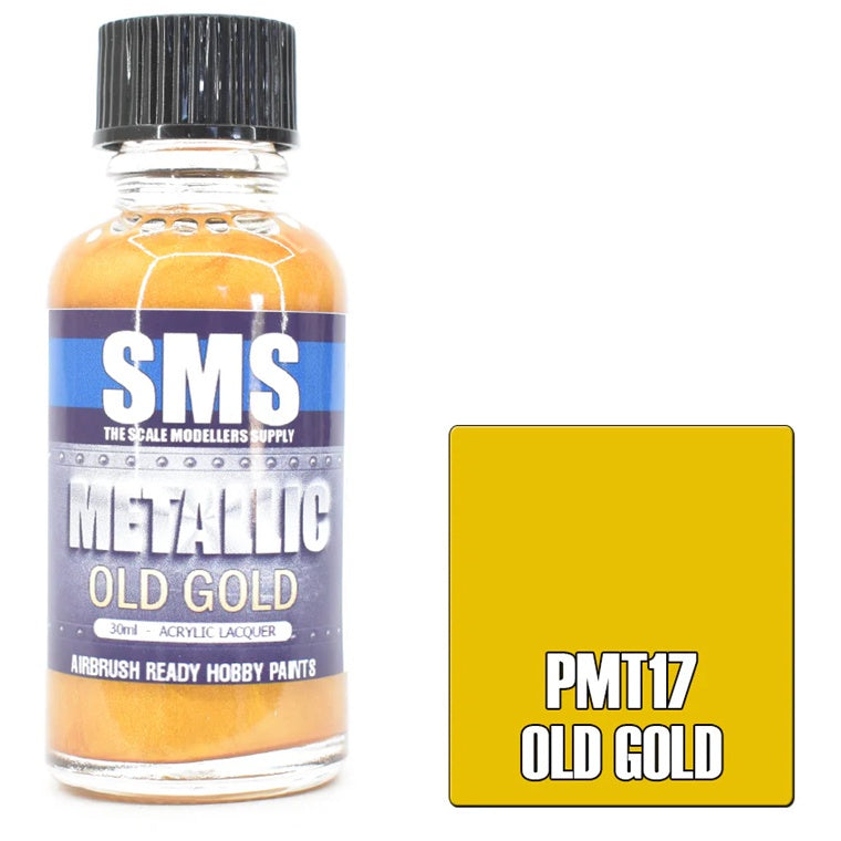 SMS #PMT17 Metallic Old Gold Acrylic Lacquer 30ml
