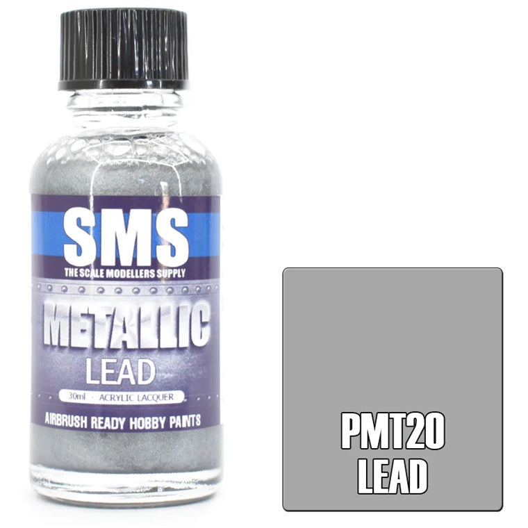 SMS #PMT20 Metallic Lead Acrylic Lacquer 30ml