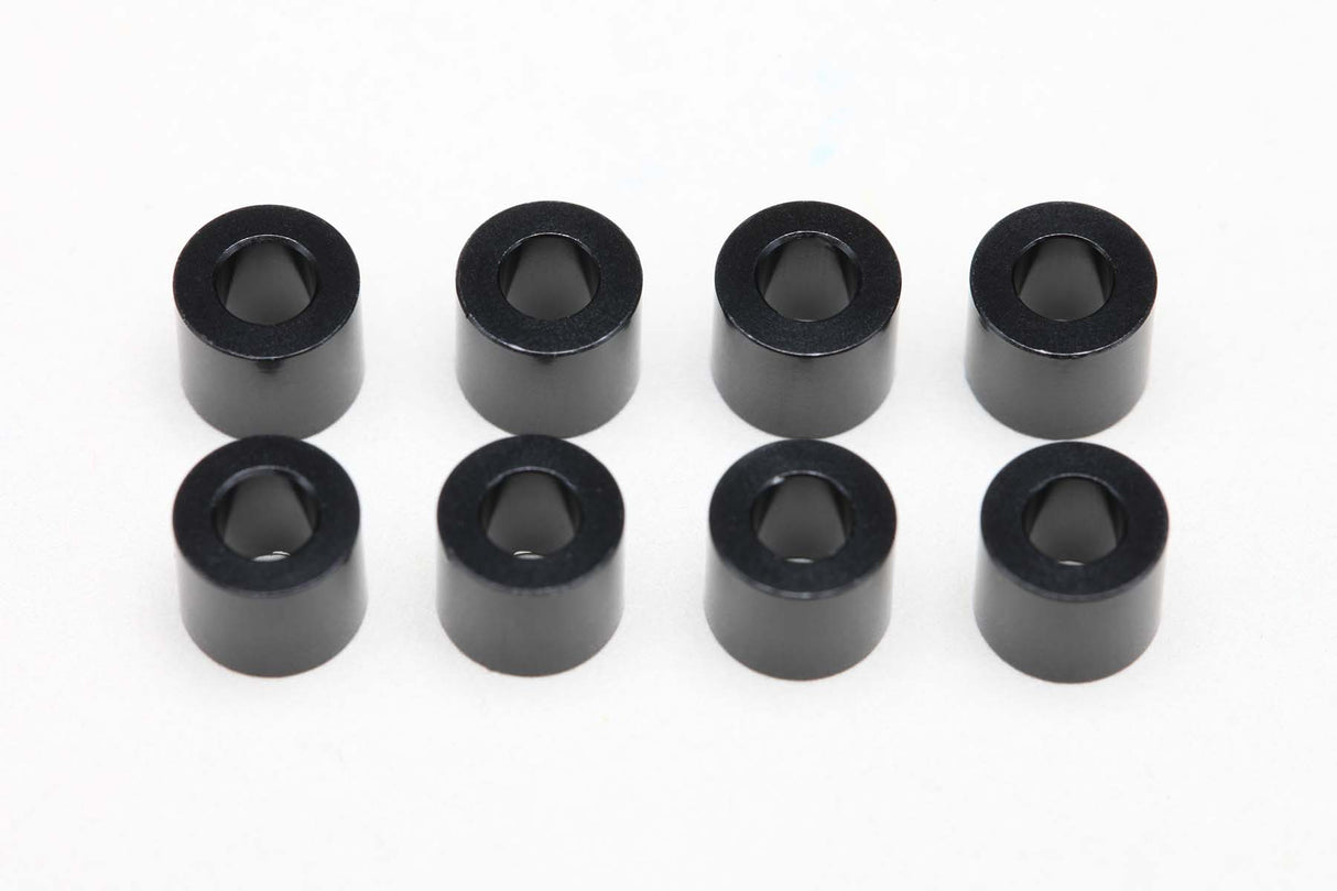 Yokomo 3×6×5.0mm Aluminum Spacer (8 pieces each/Black)