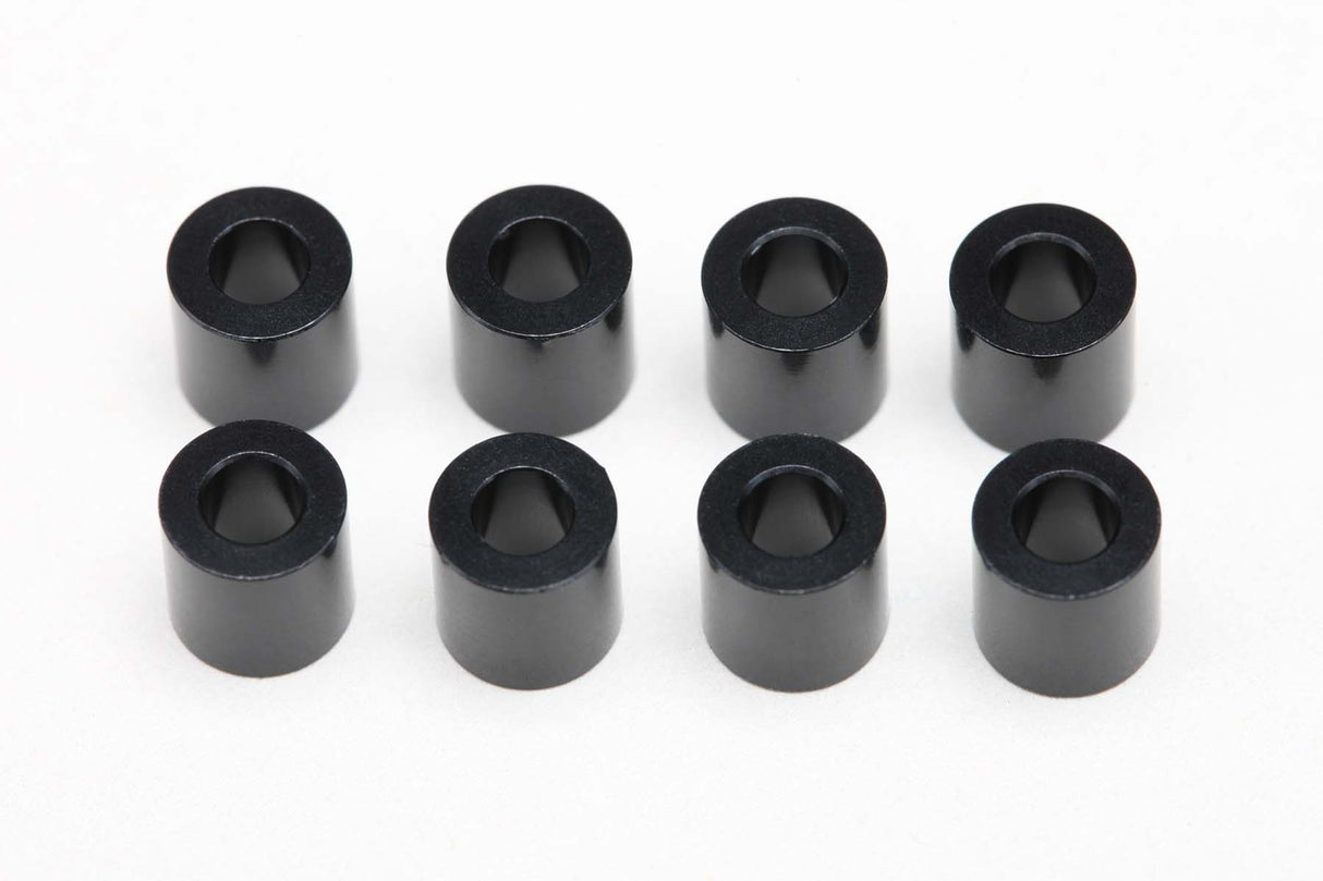 Yokomo 3×6×6.0mm Aluminum Spacer (8 pieces each/Black)