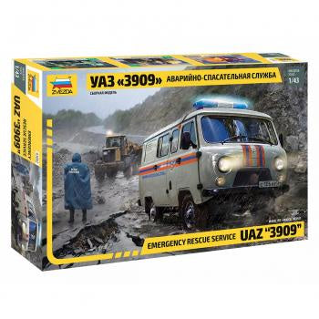 Zvezda 1:43 Emergency Rescue Service UAZ 3909