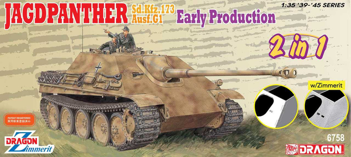 *Unsealed* Dragon 1:35 Jagdpanther Ausf.G1 Early Prod. 2n1