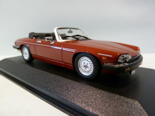 "Pre owned" Minichamps 1:43 Jaguar XJS Cabriolet Cranberry Red Metallic