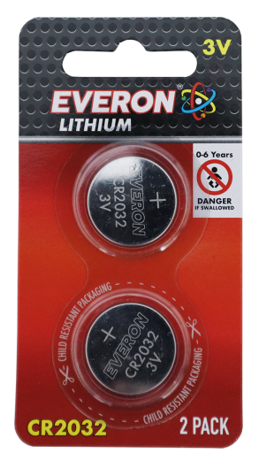 EVERON CR2032 2pk