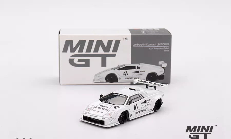 MiniGT 1:64 Lamborghini Contach LB-Works White 2024 Tokyo Auto Salon